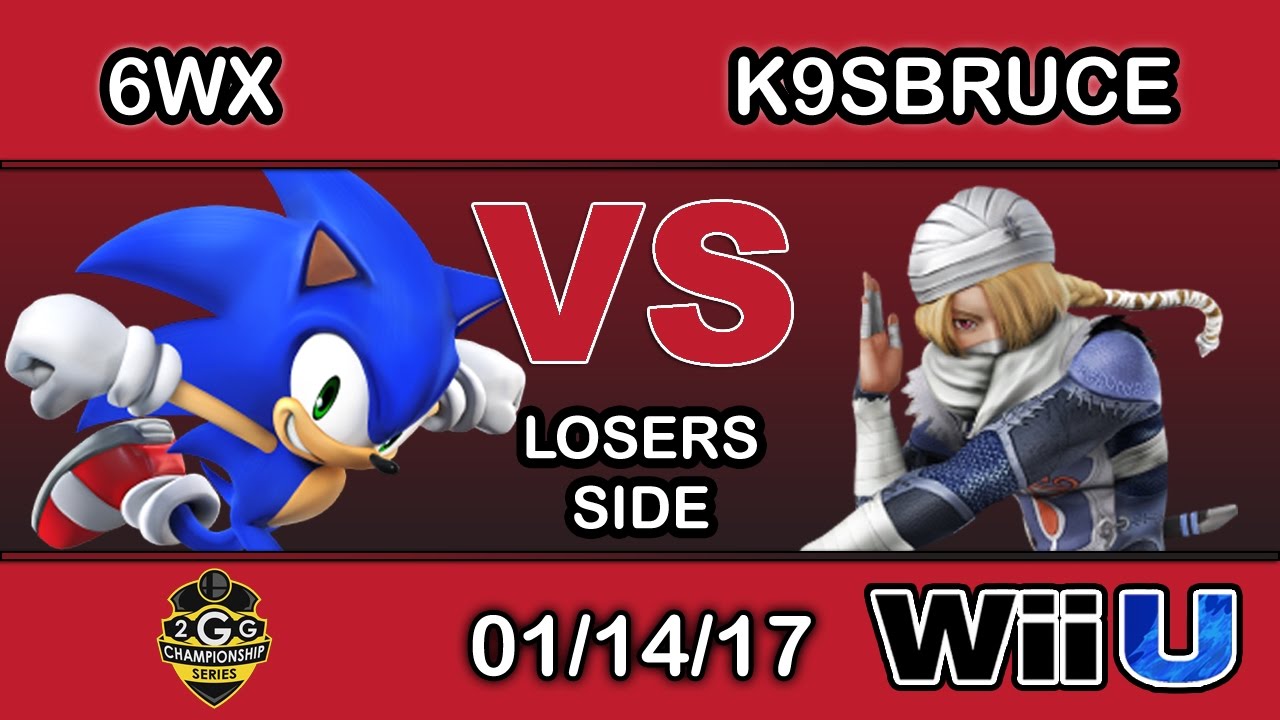 2GGC: Genesis Saga - Circa | 6WX (Sonic) Vs. K9sBruce (Sheik) Losers Side - Smash Wii U