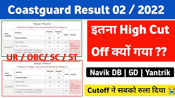 Indian Coastguard Navik GD | DB | Yantrik 02/2022 Result Out | Coastguard Cutoff 🔥