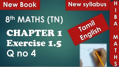 8th maths chapter 1 exercise 1.5 question 4 tn samacheer new syllabus 2020-2021