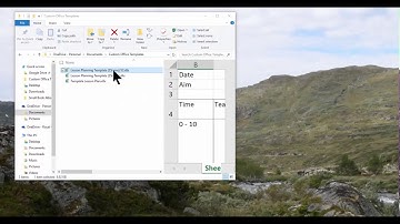 Lesson Plans 2 : Creating a Template File in Excel/Word and Powerpoint)