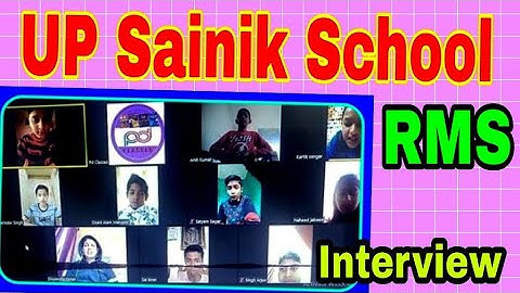 UP Sainik school interview l RMS Interview l Rashtriya Military school interview | PD Classes