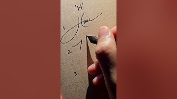 3 simple signature styles with the letter H