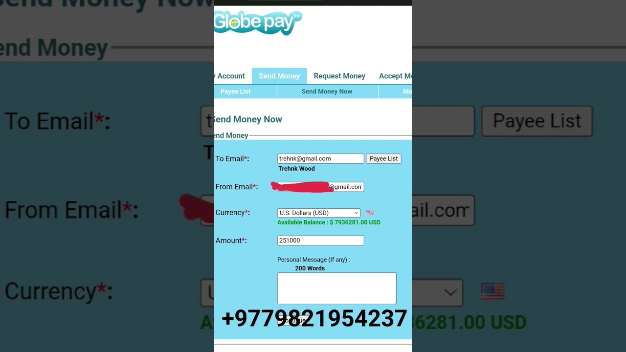 work on advance payment , globepay sender available. 