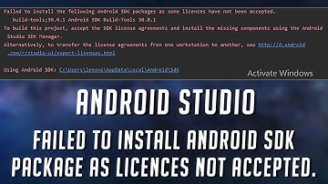 Android studio accept the SDK license agreement error | failed to install android SDK package error