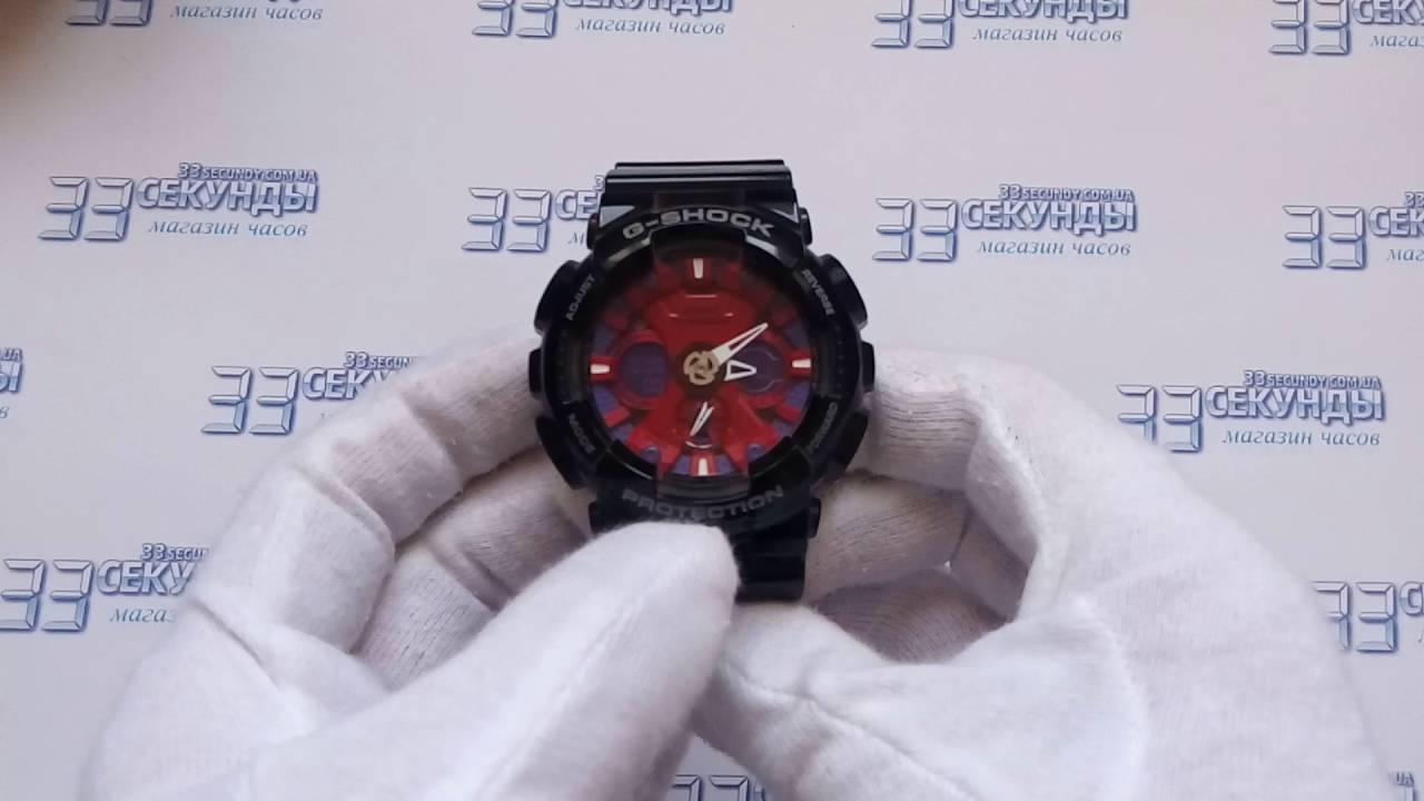 Casio G-shock GA-120B-1AER часы мужские кварцевые видео обзор
