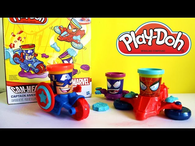 Pâte à modeler Play-Doh - Captain America, Spider-Man et Venom