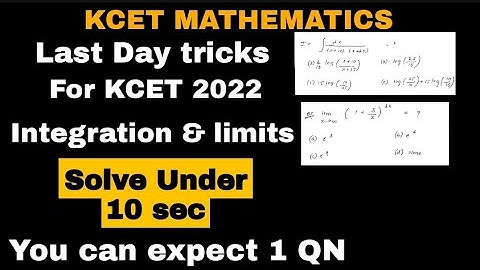 HOW TO GET MORE MARKS IN KCET 2022|KCET MATHEMATICS SHORTCUT TRICKS|KCET 2022|KCET MATHEMATICS