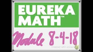 Eureka 8th Grade - Module 4 - Lesson 18