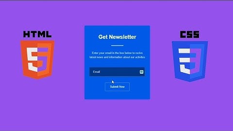 How To make email Signup Form | Create Newsletter Subscription Form using HTML CSS By Code Collecter