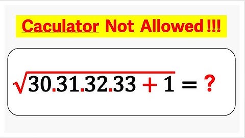 🔴"Calculator Not Allowed | A Nice olympiads | Nice math square root question | #maths #mathematica