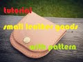 leather coin purse tutorial Leathercraft (with Pattern)