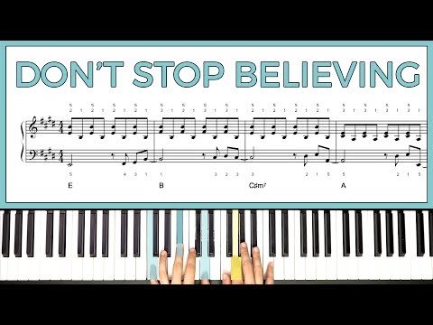 How to play 'Don't Stop Believing' by Journey on the piano -- Playground Sessions