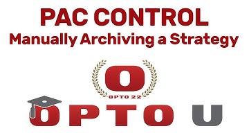 Manually Archiving a Strategy in PAC Control