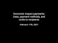 Economic impact payments: Uses, payment methods, and costs to recipients