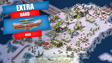 Red Alert 2 | Extra Hard Mod | Island defenses engaged vs brutal Ai