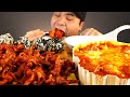 엽기떡볶이에 치즈, 중국당면추가 그리고 무뼈닭발, 주먹밥 먹방~!! 리얼사운드 ASMR social eating Mukbang(Eating Show)