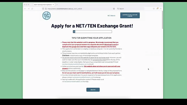 How to Apply for a NET/TEN Exchange Grant!