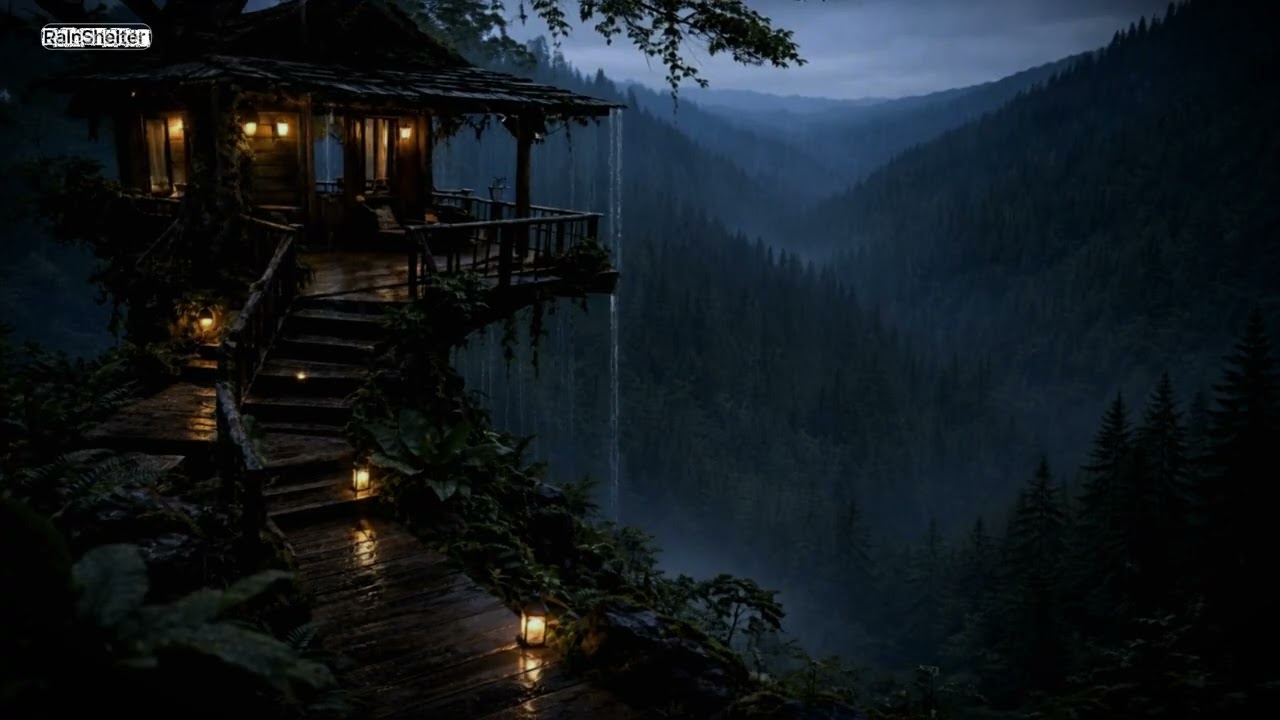 Rain Sounds at a Cozy Treehouse | Sleep & Relax