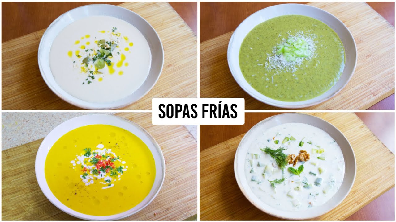 Cuatro sopas frías para combatir el calor
