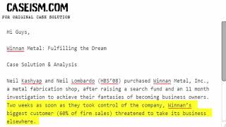 Winnan Metal: Fulfilling the Dream  Case Solution & Analysis Caseism.com