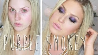 Vibrant Purple Smokey Eye For Greenhazel Eyes Chit Chat Tutorial - Shaaanxo