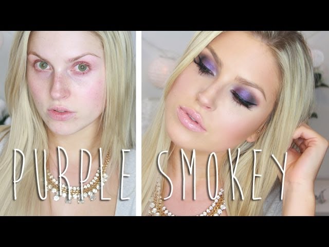 Purple Smokey Eye For Green Hazel Eyes