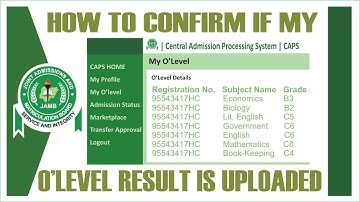 How to Check If My Olevel Result has been Uploaded to JAMB Portal