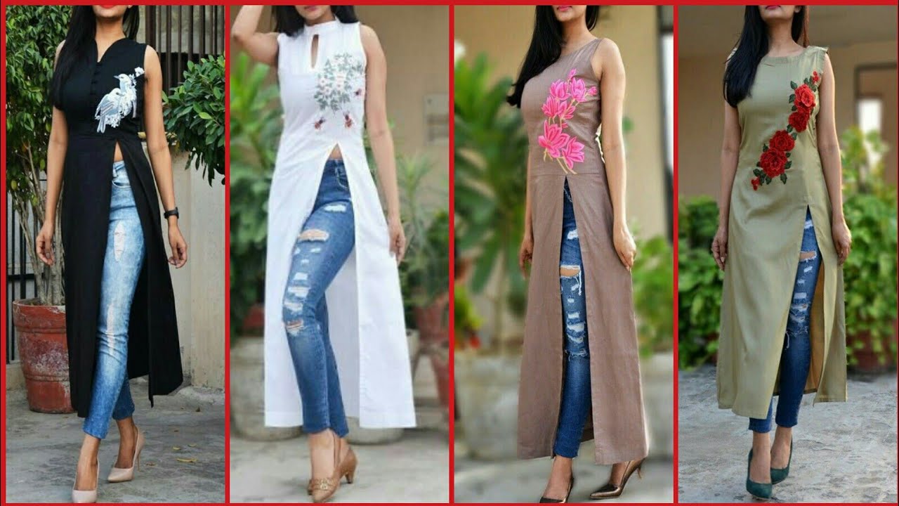 Top Class Stylish And Trendy Designer Side Slit Casual Kurti Design For ...