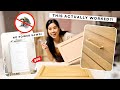 MAKING A $50 SHOE CABINET LOOK MORE LUXURIOUS FOR MY ENTRYWAY! | diy laminate to wood hack