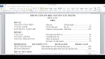 Hướng dẫn thực hành Tab: Trung Tâm Tin học Nguyễn Tất Thành | Giáo trình Tin học MOS 1 - Trang 201
