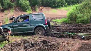 Jimny Fails Im Fürsten Forrest, Offroad Fürstenau, Rettung Durch Einen Lada -