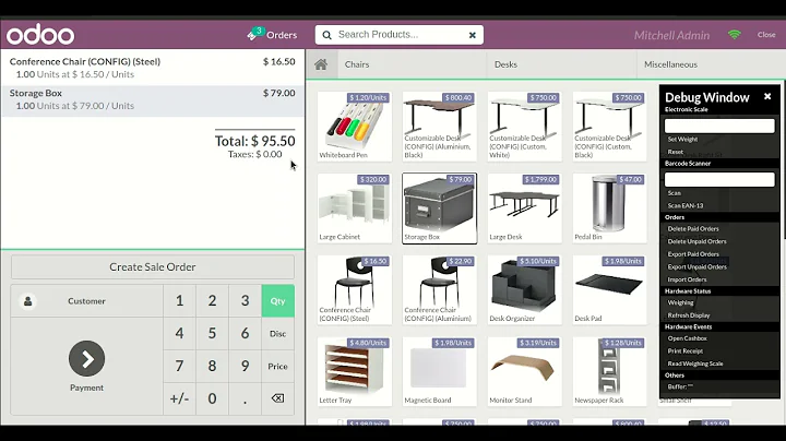 Create Sale Order From POS Odoo