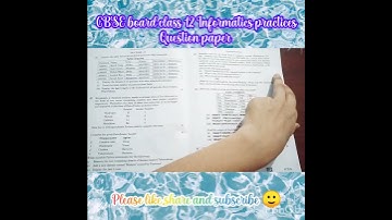 CBSE BOARD CLASS 12 QUESTION PAPER OF INFORMATICS PRACTICES 2023 questions come from this paper😱😲
