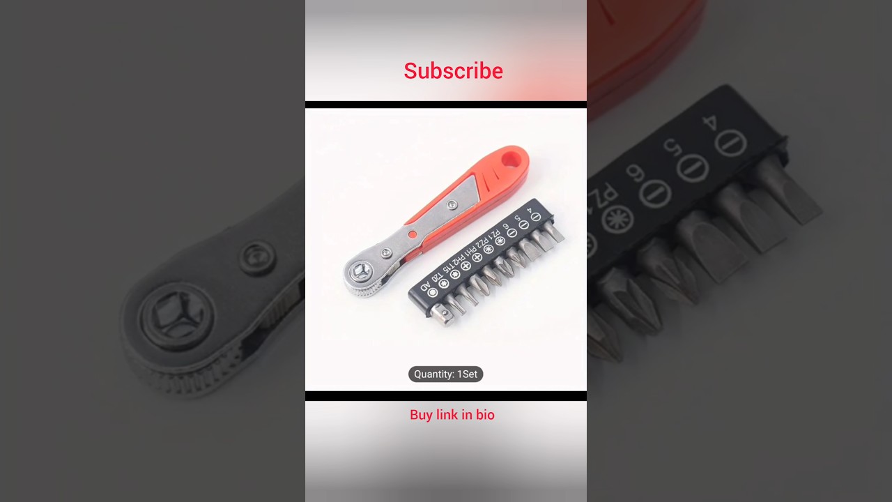 1pc ProMaster Right Angle Ratchet Screwdriver, Dual-Direction Elbow Wrench, Durable Steel