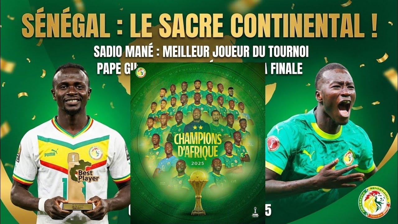 🏆 CAN 2025 : LE SÉNÉGAL AU SOMMET DE L’AFRIQUE ! 🇸🇳🔥 DOUBLE CHAMPION CONTINENTAL