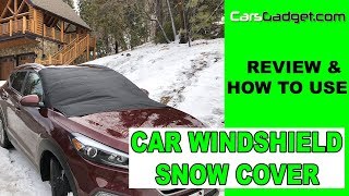 Magnetic Car Windshield Snow Cover for ice and snow❄️frost guard winter sun  shade protector (2018) 