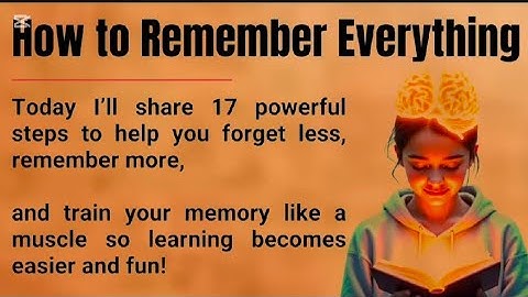 How to Remember Everything🔥|| 17 Proven Steps to Train Your Memory & Learn Faster || Graded Reader✅