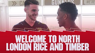 LIVE | Declan Rice and Jurrien Timber join the squad at Arsenal Training Centre!