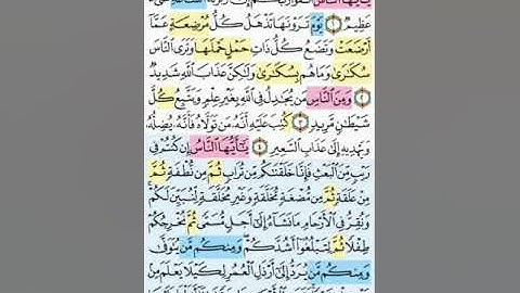 تيسير حفظ سورة الحج بالتكرار الوجه الاول الايات (1-5) مكرر 5 مرات بصوت الشيخ عبد الباسط