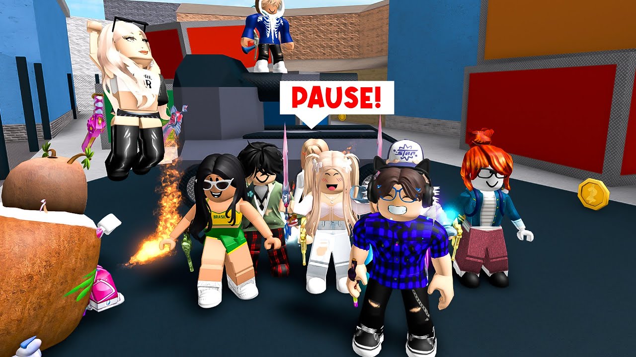 Roblox - O DESAFIO DO PAUSE QUE DEU ERRADO (Murder Mystery 2)