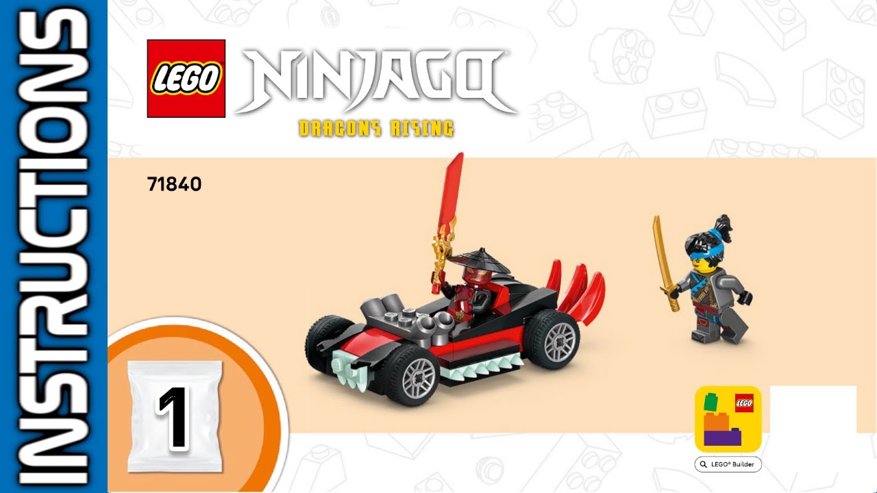 Rogue vs. Drix Race Car Duel | LEGO 71840 instructions | Ninjago | Booklet 1 | 2025 