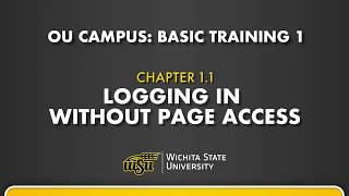 OU Campus: Basic Training 1 - Chapter 1.1