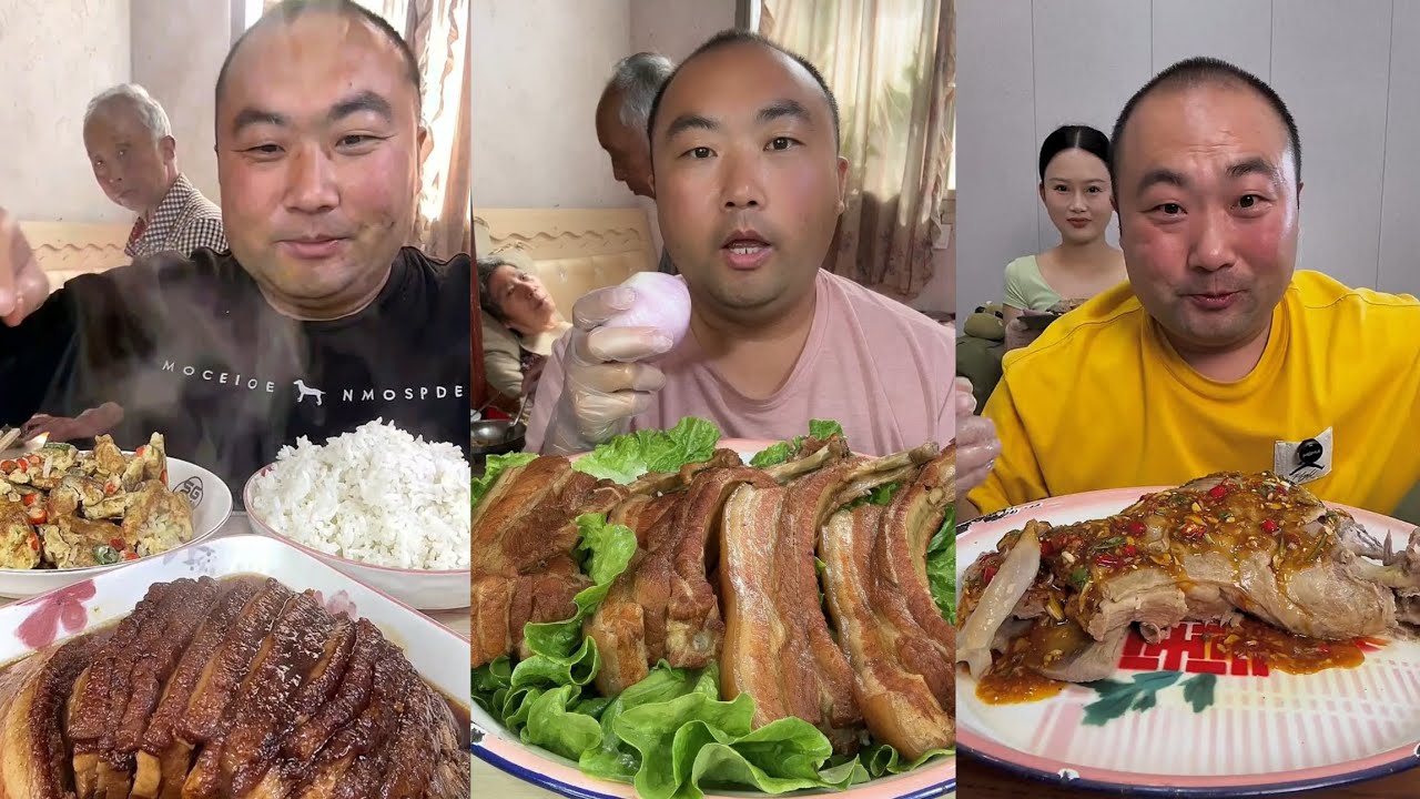 YUMMY #162 : Eat pig brain belly pork, bone head pig🐷,Noodles🍜..#belly #delicious  #mukbang #food 