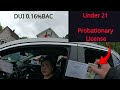 Underage Drunk Driver Flees Police | 0.16% BAC, Open Containers & Substances Found