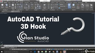 AutoCAD Tutorial 3D Hook
