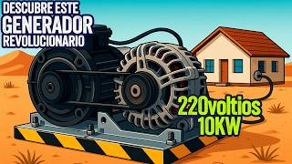 Cómo hacer un Generador de Energía Libre de 10Kw-220V con un Alternador de Auto💡💥