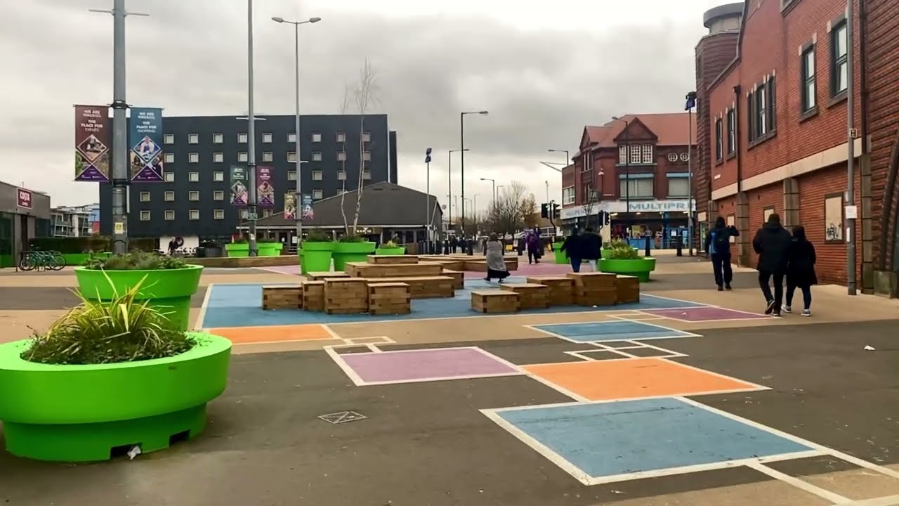 Walsall town Center street view