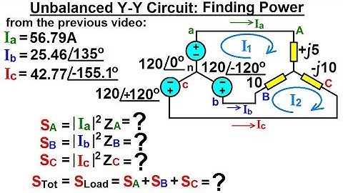 Electrical Engineering: Ch 13: 3 Phase Circuit (50 of 53) Unbalanced Y-Y Circuit: Method 2