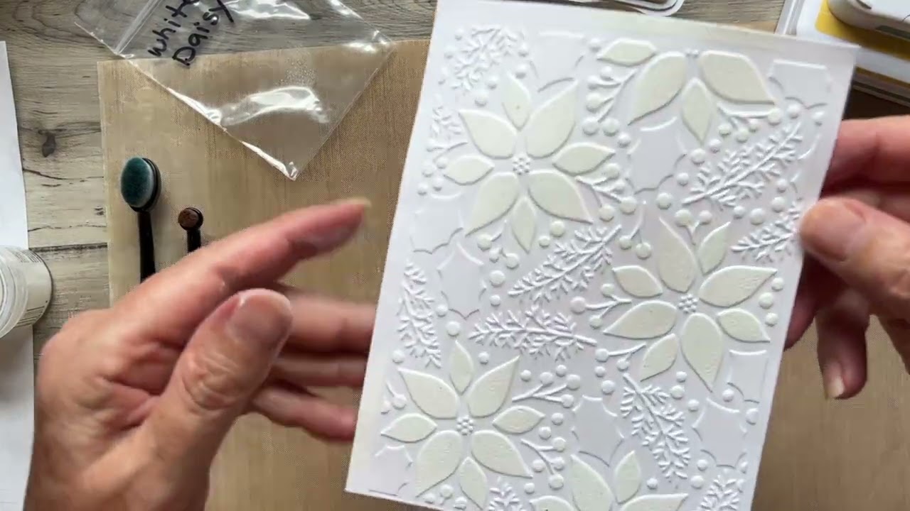CTMH Christmas Floral embossing folder and stencil set!