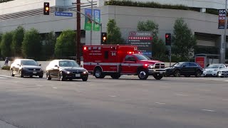 LAFD Rescue 94 Transporting to Cedars